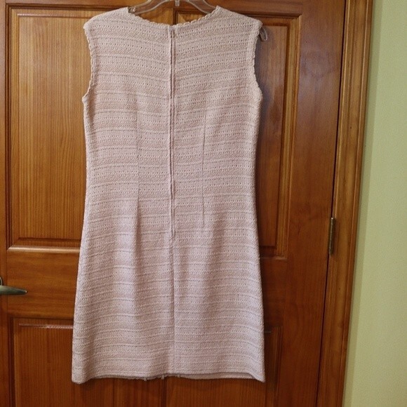 Vintage Lace Crochet Pink Lace Sleeveless Dress 12 - Picture 15 of 16